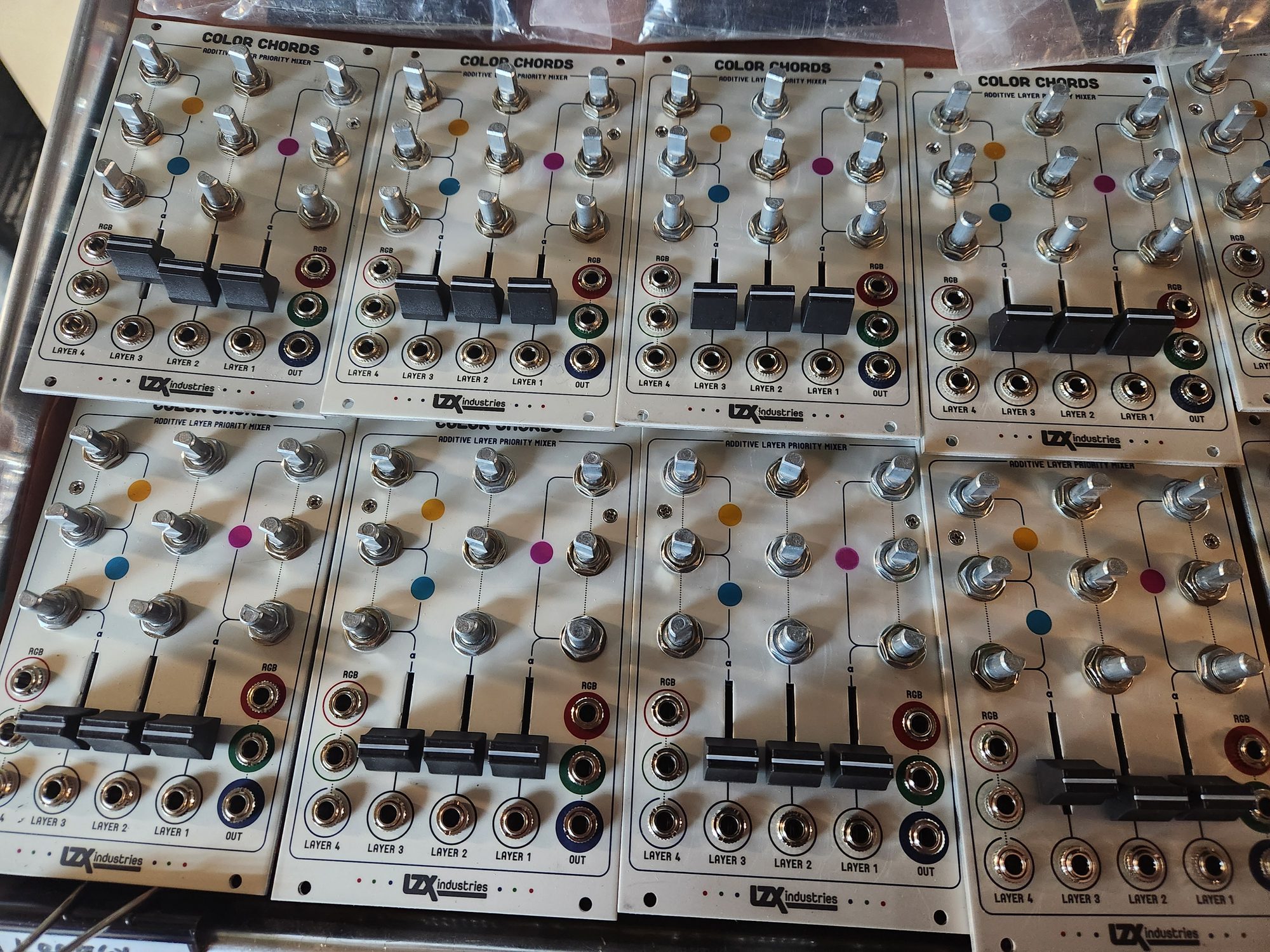 A batch of Color Chords modules